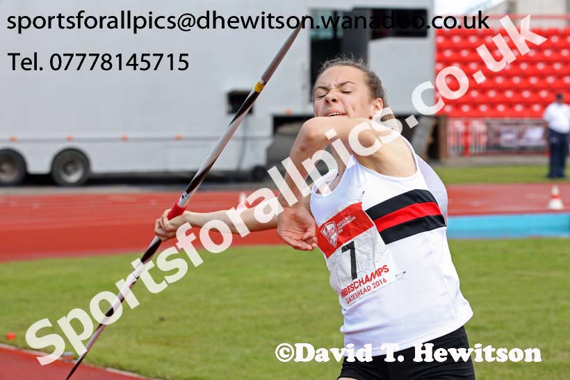 Junior girls javelin, English Schools Track and Field. Photo: David T. Hewitson/Sports for All Pics